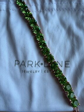 Park Lane Vivid Green Crystal Link Bracelet